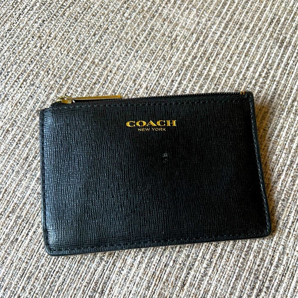 Coach saffiano leather card case